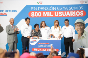 Reconocen a beneficiaria 800 mil de Prensión 65